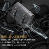 azumafy Motorcycle Side Tool Small Item Storage PU Stylish Bag, Bag, Waterproof, Bag, Leather, (Black)