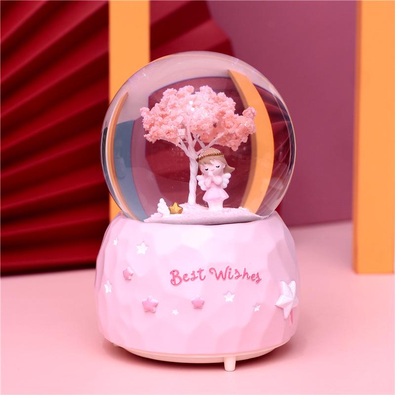 Astronaut Crystal Ball Music Box Ornament - Student Snow Globe Birthday Gift