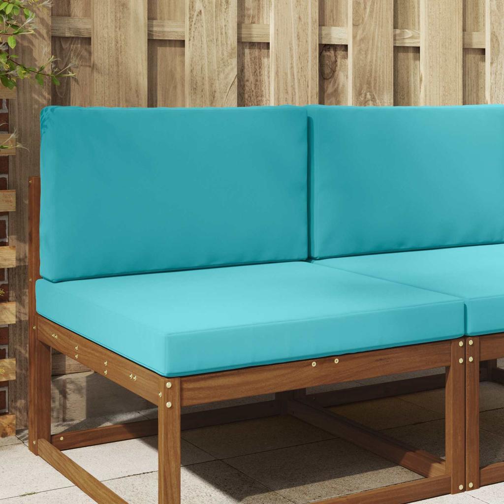 Outdoor Sofa Cushions 2 Pcs Turquoise Polyester