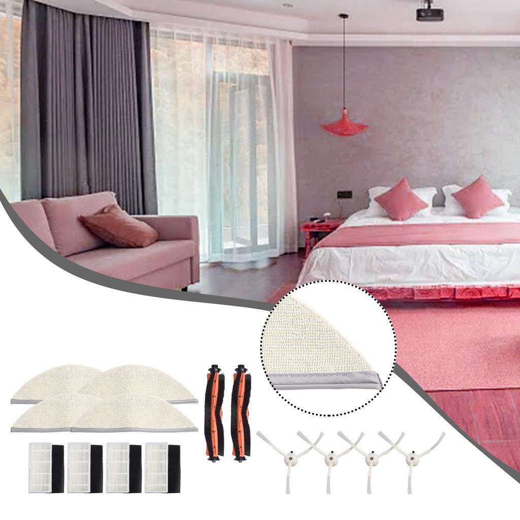 1 Set For Lydsto for R1 / R1A / R1 Pro / S1  Main Side Brush Mop Rag Cloth Filter Vacuum Cleaner Accessories Replacement Parts