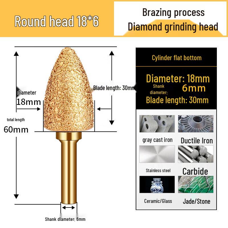 

Diamond Bullet Grinding Head for Cast Iron