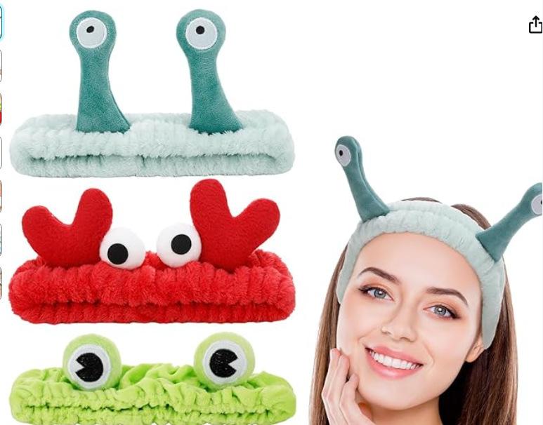 Frog Cartoon Head Hoop Plush Ears Headband Cartoon Face Widened Wash Non-Slip Cute Headdress Hair Hoop Headband Accessoires