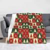 Christmas Xmas Santa Tree Blankets Flannel Throw Blanket Summer Air Conditioning Decoration Ultra-Soft Warm Bedspreads