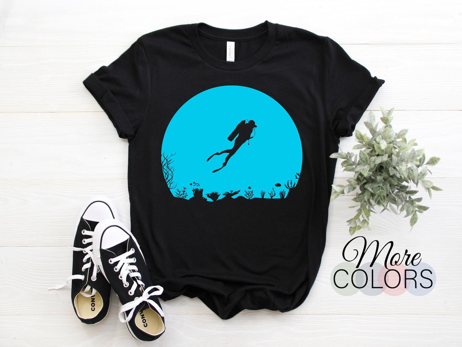 Scuba Diving Funny Diver Dive Divers Gift Cool T-Shirt Snorkel Snorkeling Lover Snorkel Dive Deep Sea Commercial Diver Birthday Present Tee 130