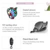 WOSTU 925 Sterling Silver Plated Black Gold Colorful Rose Butterfly Pendant Animal Charm Beads Fit Original DIY Bracelet Jewelry