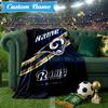 Custom Name Rams Team Spirit Blanket Lightweight Ideal Bedding Blanket Perfect for Travel, Camping, Living Rooms, Sofas, Christmas Gift