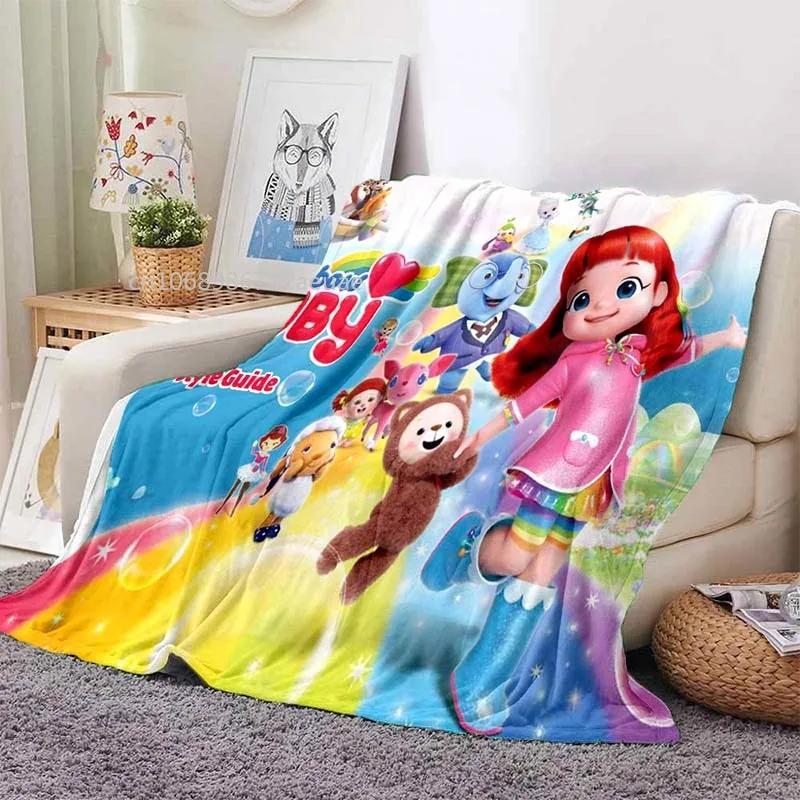 Serie Animata Rainbow Ruby Coperta per Bambini Lulu e Orso Coperta Carina Coperta per Intelligenza e Avventura Personalizzabile con Foto
