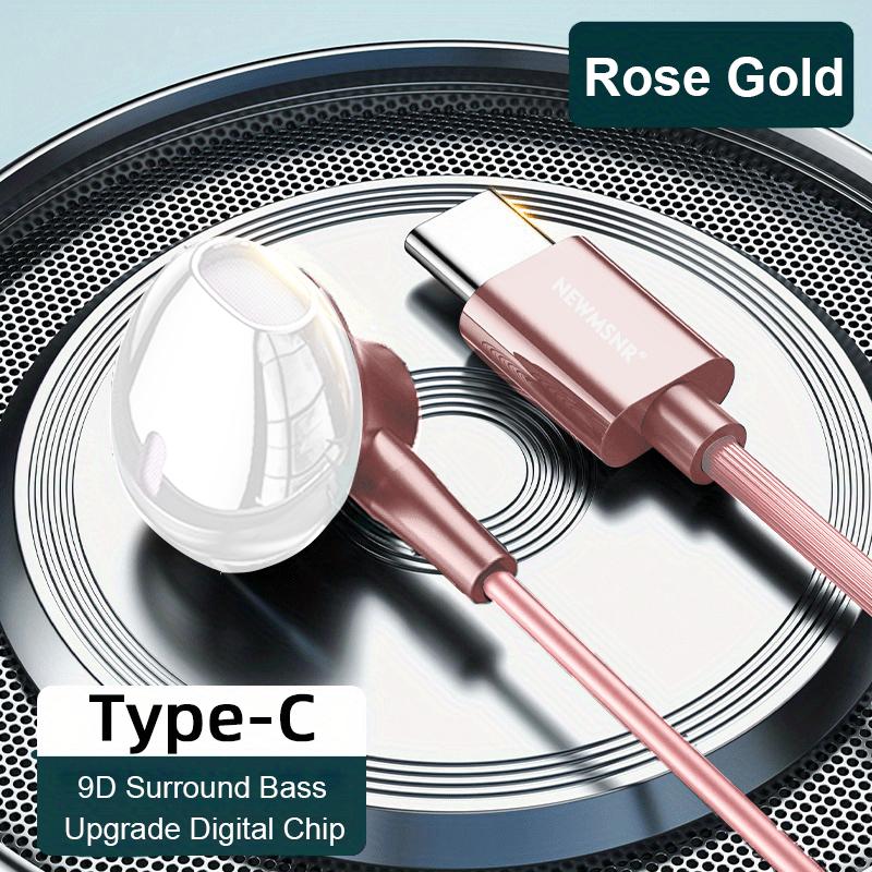 Metal 9D Surround Bass Type C&3.5mm Headphones Wired Control Headsets With HD Mic Earbuds For iPhone15/16 for Samsung Earphones