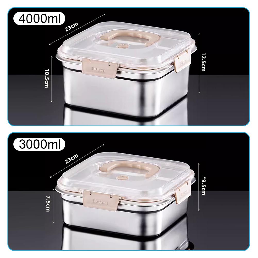 Portable Crisper Box With Transparent Lids Multifunctional Fridges Storage Case For School Lunchtime