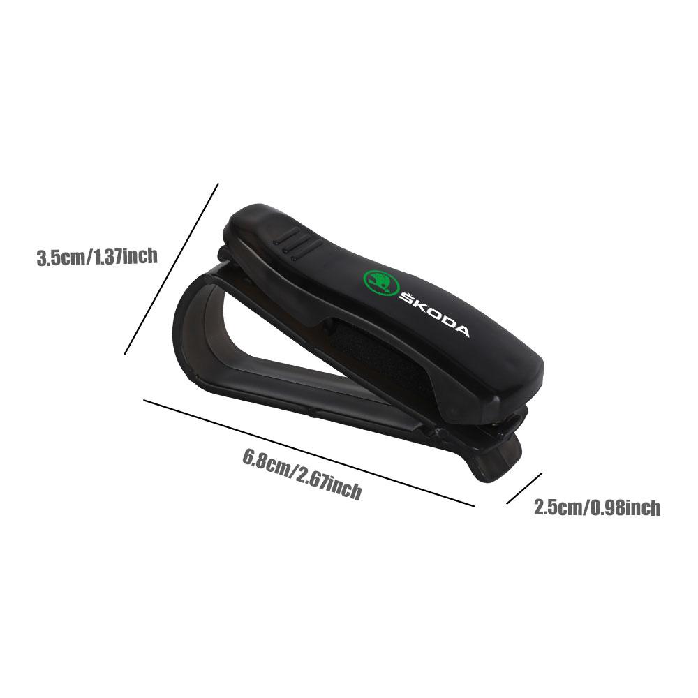 Car Glasses Clip Sun Visor Ticket Document Holder Storage Clip For Skoda Octavia Fabia Rapid Yeti Superb A5 A7 S VII Kamiq Karoq ulvc23