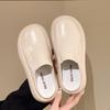 2024 Spring/Summer Women's Retro Pointed-Toe Platform Mules - Versatile, Thick-Sole Half Slippers