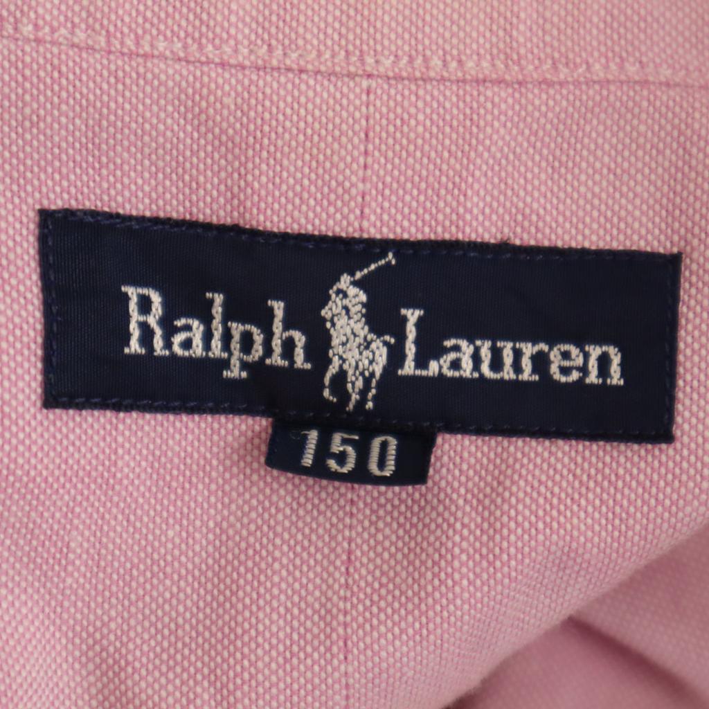 Ralph Lauren Short Sleeve Button Down Shirt 150 Pink Kid's Used