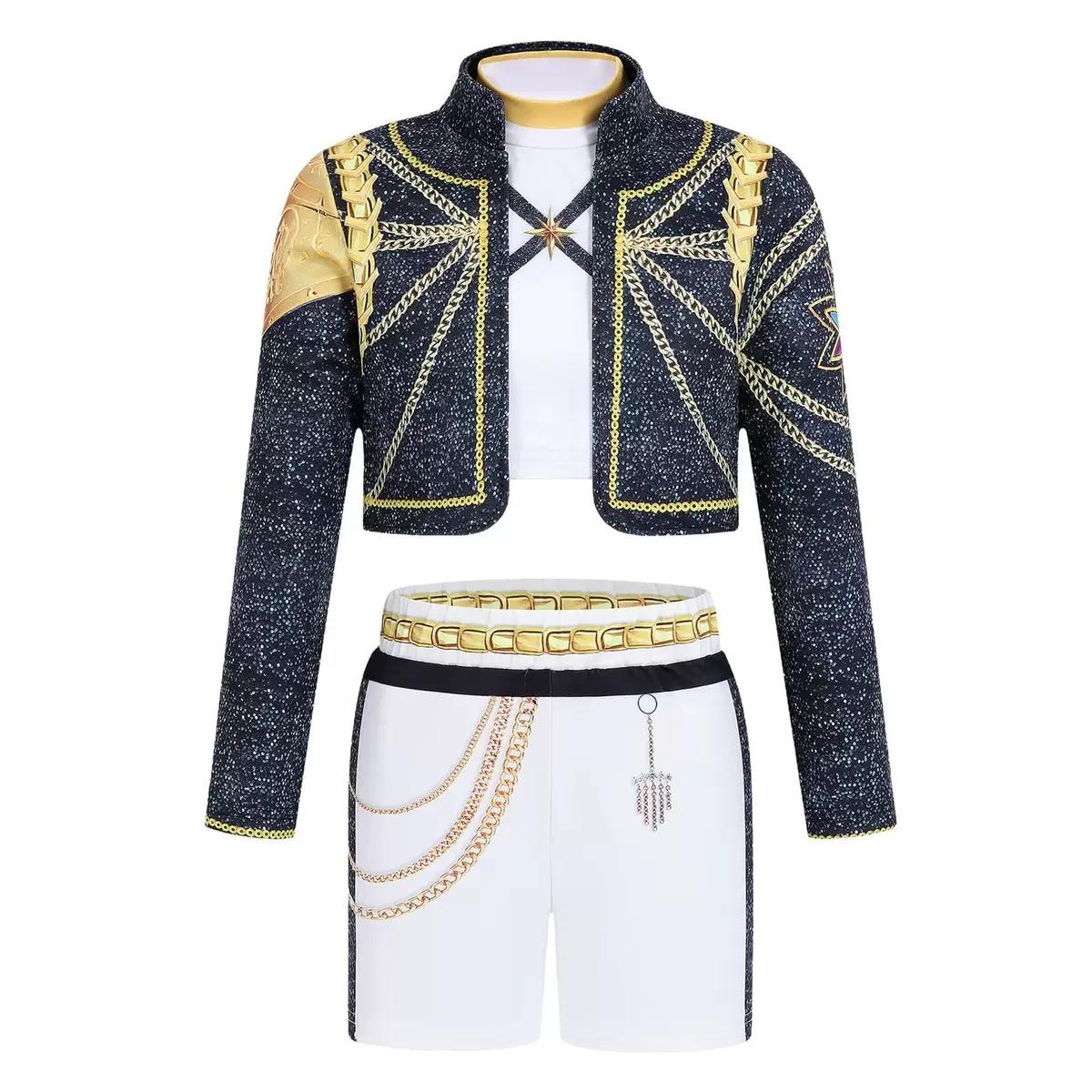 

Дитячі Міра Румі Зої Сценічні Костюми Косплей Чорний Костюм Дівчача Уніформа Хелловін Вечірка Рольові Ігри Друковані Маскарадні Костюми 150cm