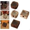 Wooden Storage Box Gift Gifts Semi Transparent Glass Lid Sturdy Organizer Ornament for Bedroom