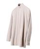 Digeunag High-Neck Relaxed Fit Pleated Shirt (Gray)_ Pd3Sh0202
