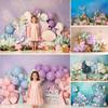 LS Underwater Mermaid Shell Palace Backdrops Cake Smash Child Baby Photo Props Adult Kids Decors Photography Studio Backgrounds