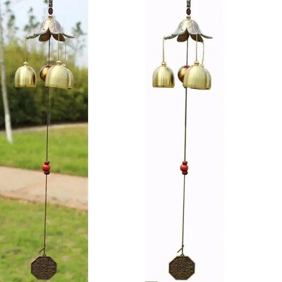 Dekoration Windspiel Garten Charmante Kupferlegierung Dekor Türhänger Heim-Ornament Außenklänge Süßer Hof 48cm