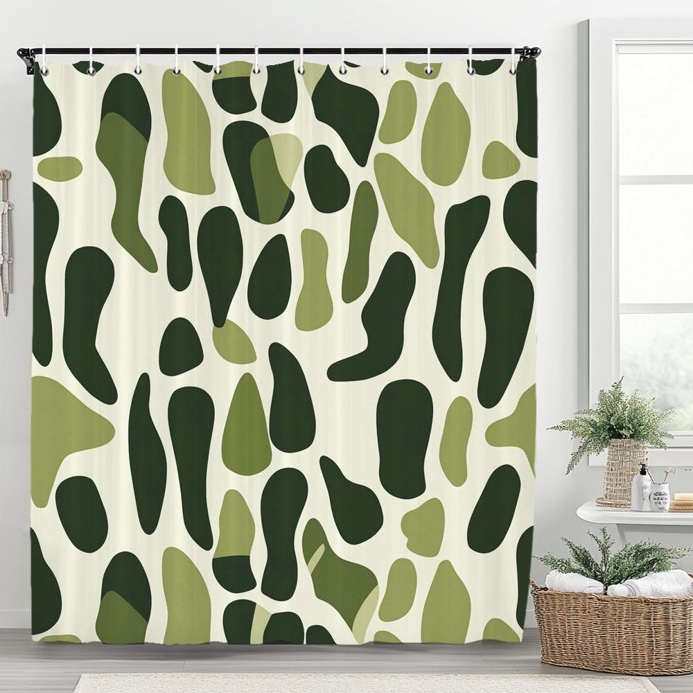 

Modern Mosaic Shower Curtain,Waterproof Bathroom Decor, Unique Gift, Stylish Design,Elegant Home Decoration Curtain With Hooks W60H190(CM)-1 Pcs