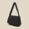 IELGY niche trend design shoulder women's bag, simple texture pleated large capacity tote bag