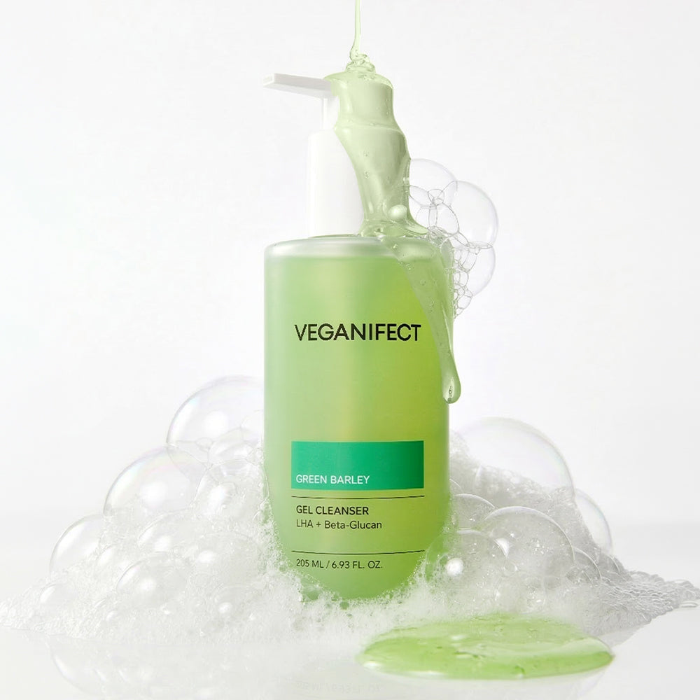 veganifect. Barley Raha Gel Cleanser 205ml + Cleansing Oil 20g (+20g)