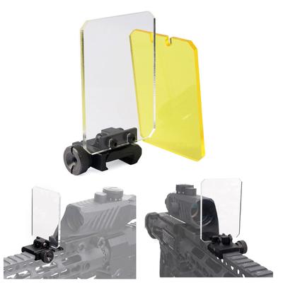 Sight Scope Lens Sights Lens Screen Cover Shield Square Foldable Clear Protector Lens 20mm Rail Mounted Sight Protector