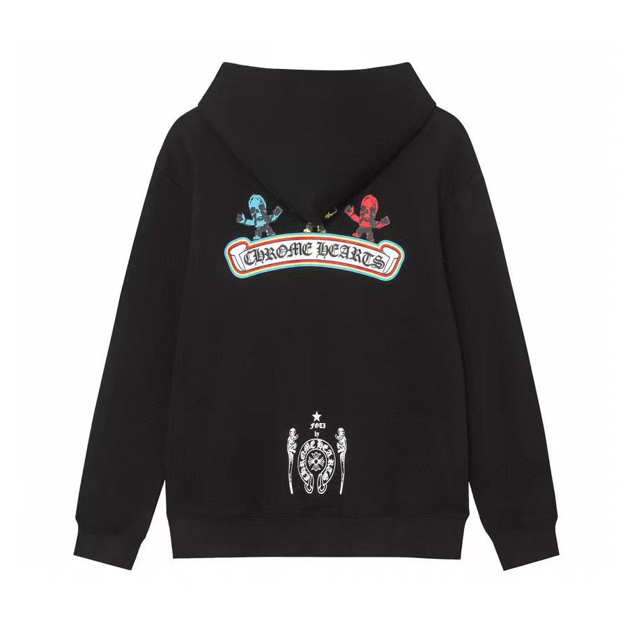 853 CHROME HEARTS Toamnă și Iarnă 2025 Nou Hanorac cu Fermoar cu Glugă cu Logo Stil Clasic Mărimi Mari, Potrivit pentru Purtat în Cuplu