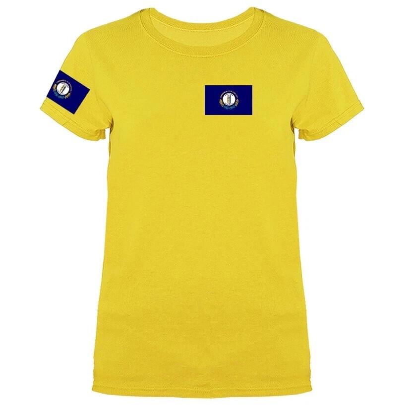 State of Kentucky Flag Crest Women s T-shirt Unisex T-Shirt S
