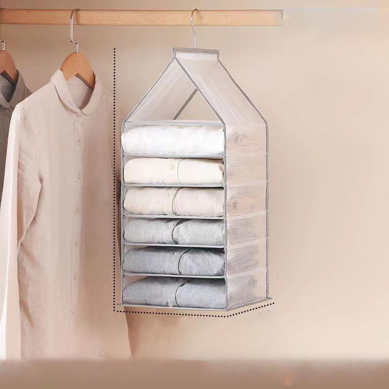 

1 комплект - Подвесной органайзер для одежды в шкаф, домашний многослойный тканевый органайзер, сумка-разделитель, сумка для хранения и подвесная сумка