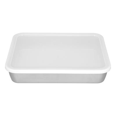 Tavă de copt din oțel inoxidabil adâncă plată antiaderentă tavă de copt cutie de depozitare alimente cu capace