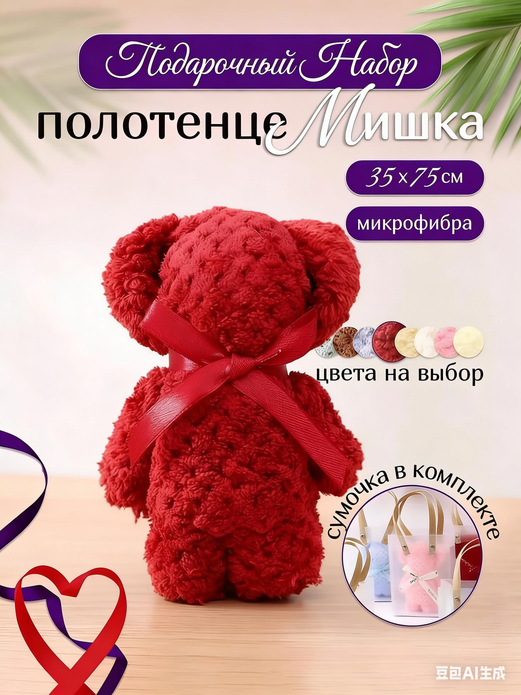 

Полотенце из кораллового флиса Медведь Ананас Сувенир One Size