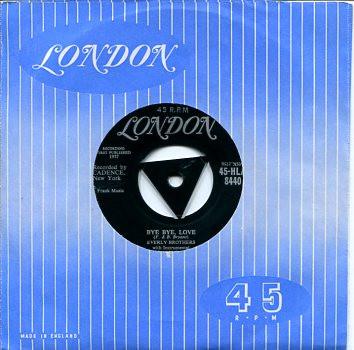 

7inch Record EVERLY BROTHERS - Bye Bye, Love / I Wonder If I Care 45HLA8440 LONDON 1957 UK Rock Used