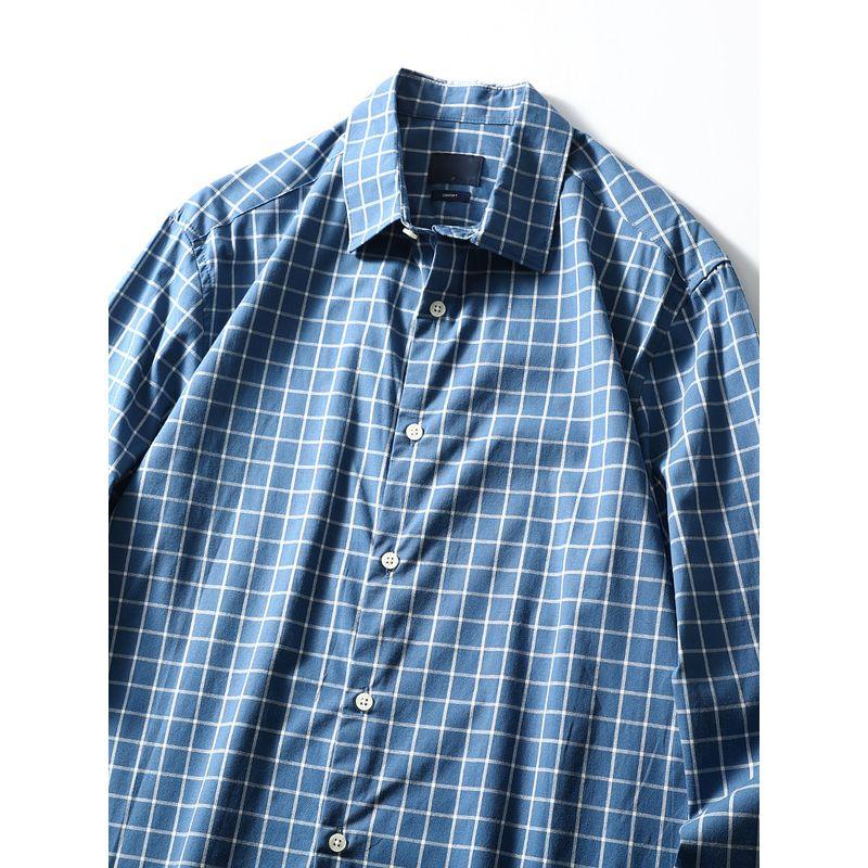 American Retro Pure Cotton Gingham Shirt Men's Long Sleeves Spring and Autumn 2024 New Coat Export Men's Casual Shirt