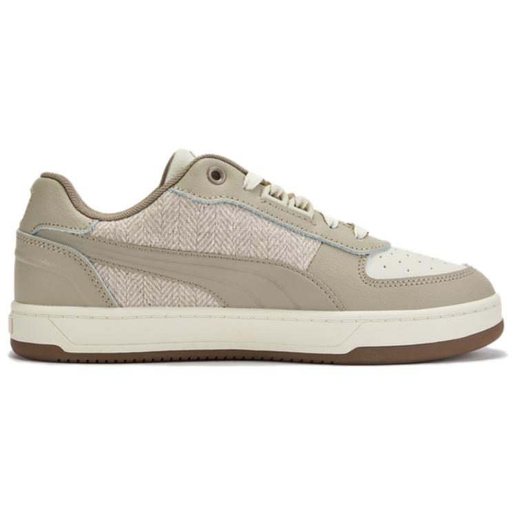 Puma Caven 2.0 Lux Sd Retro Casual Breathable Low-Top Sneakers Unisex Sneakers White Light-Brown 401277-02