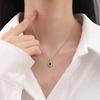 Temperament French Niche Design Black Zircon Necklace Women's Light Luxury Fashionable High-end Pendant Collarbone Chain