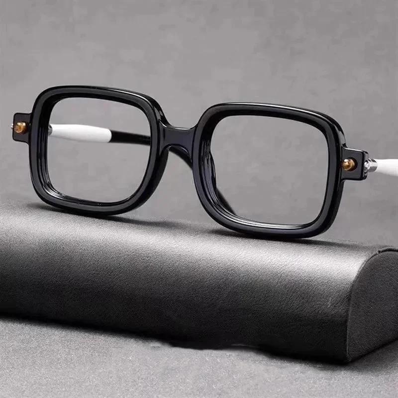 Women Men Trendy Presbyopia Reading Glasses Unisex Fashion Anti-Blue Far Sight Eyeglasses Vintage Square Frame Plus Diopters