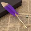 Quill Pen Durable Elegant Smooth Ink Flow Comfortable Writing Feather Ballpoint Pen for Home Office School