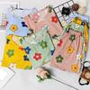 Women's Cute Summer Pajama Set - Short-Sleeved Top & Shorts, Casual Cartoon Loungewear for Indoors and Out.