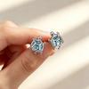 Ozean-Thema Niedliche Verspielte Schildkröte Zarter Diamantbesetzter 925er Sterlingsilber Schmuck Persönlichkeit Tier Ohrstecker 3156