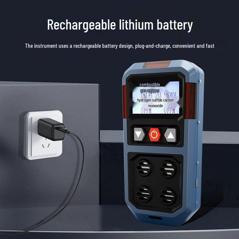 BTQ-ABBJ-4 Multi-Gas Alarm: Oxygen, Hydrogen Sulfide, Carbon Monoxide Detector
