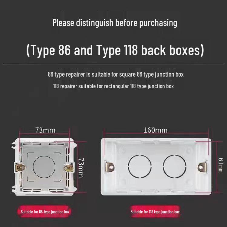 86 Type Silver Sawtooth Concealed Repairer for Junction and Switch Boxes