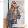 JPNTKY Women's Fashion Casual POLO Neck  Long Sleeve Blouses & Shirts