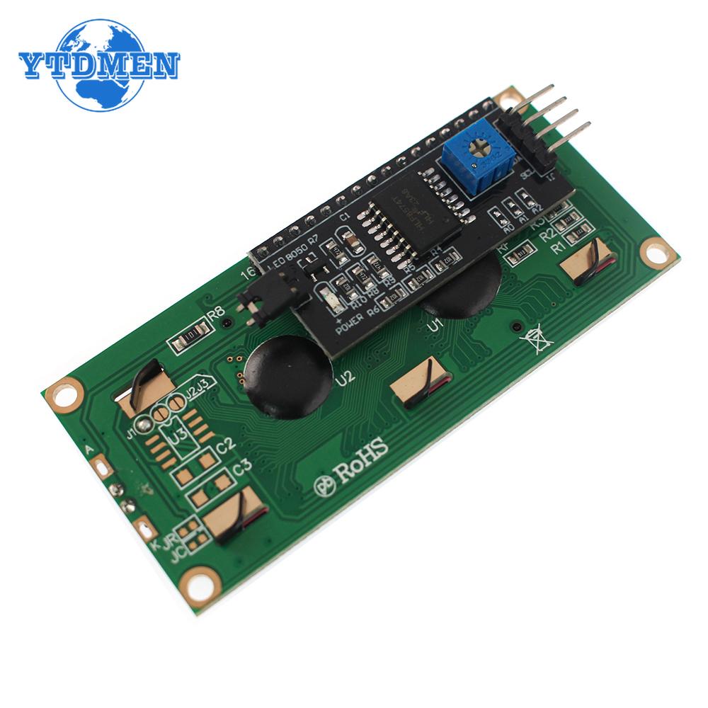 LCD1602 LCD Module Yellow Green Screen IIC/I2C 1602 LCD Display IIC I2C Interface 5V for Arduino