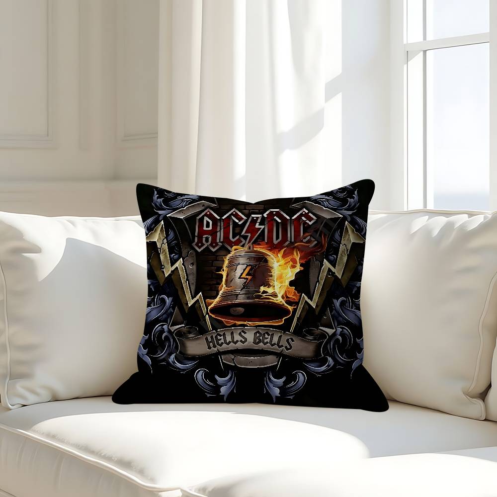 Rock Singer A-AC D-DC Band Pillowcase Toon Gift Cushion Cover Bedroom Home Sofa Chair Seat Decor Pillow Case
