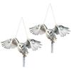 2Pcs Simulated Owl Hanging Decoration Reflective Owl with Dual-Side Printed Waterproof Acrylic Fake Owls for Balcony Decor