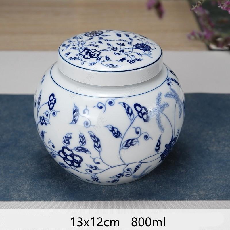Contenedores sellados multifunción Tieguanyin, caja de té de porcelana china azul y blanca, caja de almacenamiento para bolsitas de té para el hogar