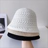 Knitted Bucket Hat Breathable Sun Hat Casual Hollow Beach Cap Spring and Summer