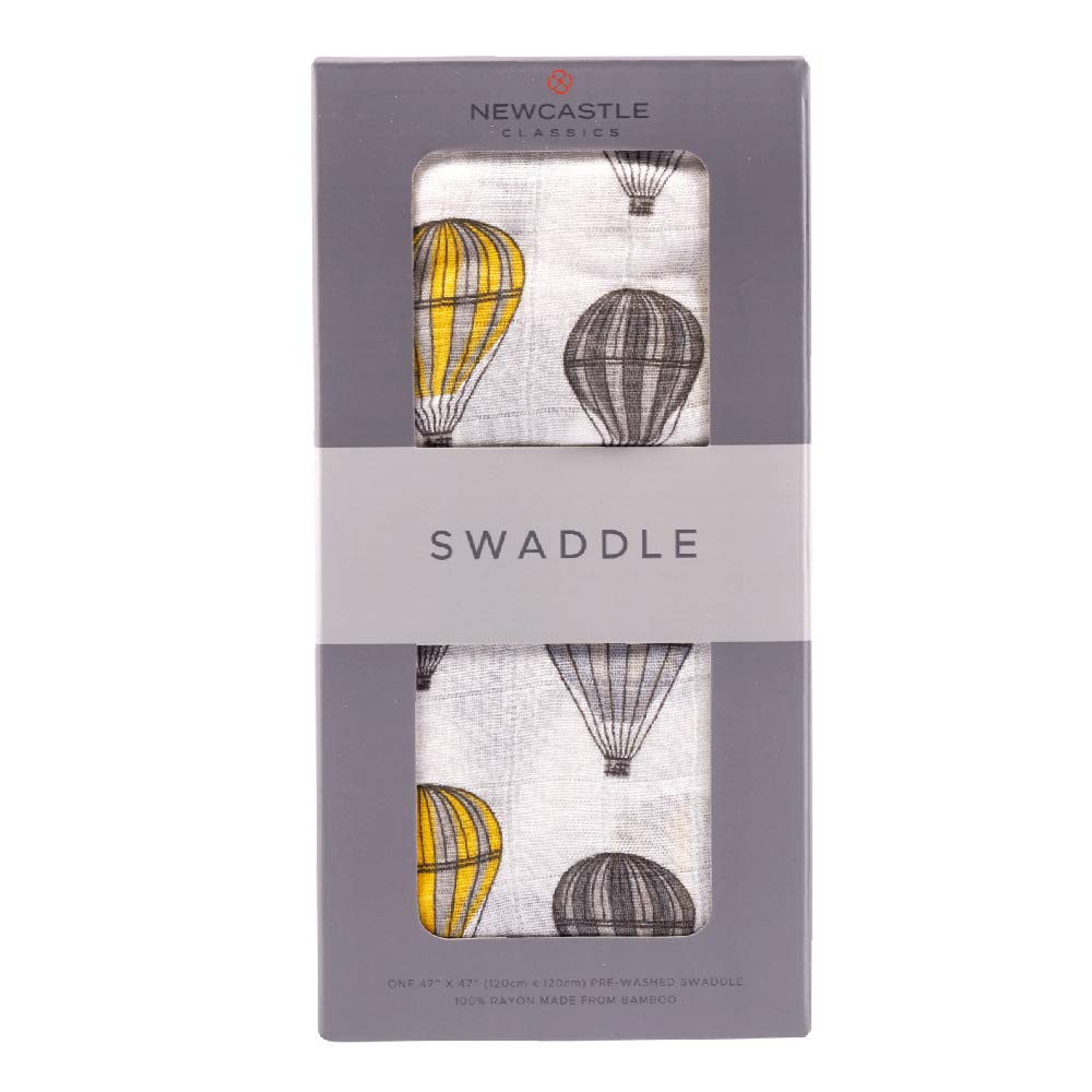 Newcastle Classics Bamboo Muslin Swaddle Japanese Soft and Fluffy Perfect for Hot Air 120x120cm Ages 0 Months and [Official Product] Blanket,