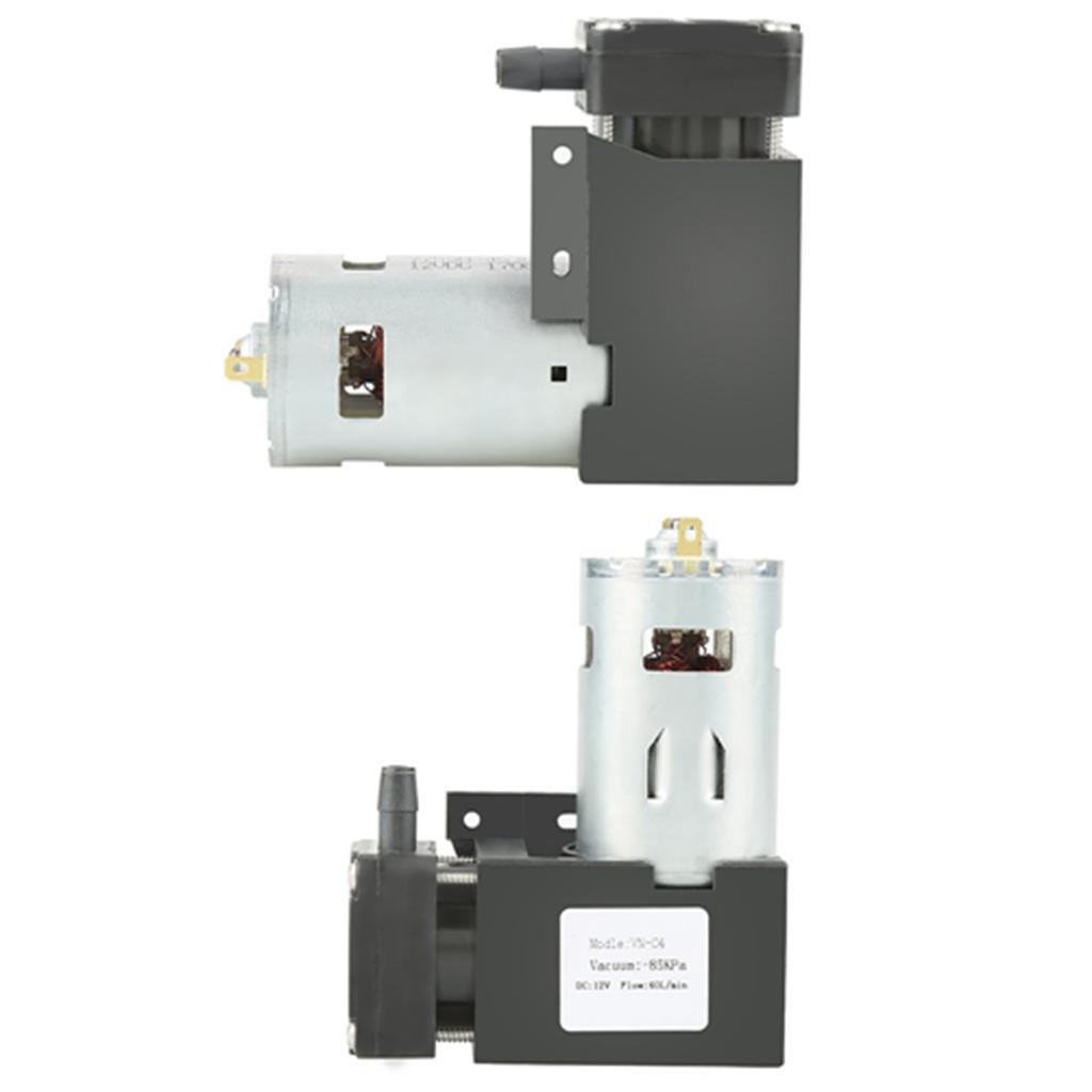 12V Small Oilless Vacuum Pump, 42W, 40LCelsiusmin, for Vacuum Adsorption Automation Equipment, Packaging Machines
