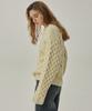 MAGOODGAN Knit 3951 Fisherman Cream Crewneck Sweater