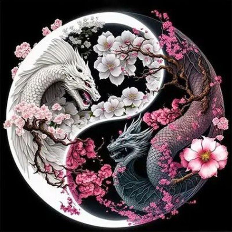 

CHENISTORY 5d Diamond Painting Dragon Animal Mosaic Cross Stitch Kits Picture Of Rhinestones Embroidery Sale Tai Ji Gift Full Round 25x25cm